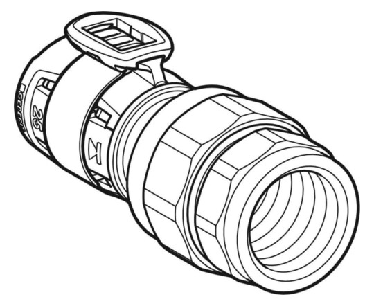 Geberit Übergangsverschraubung FlowFit Ø 40 mm, Rp 1 1/4, G 1 1/2, mit Innengewinde