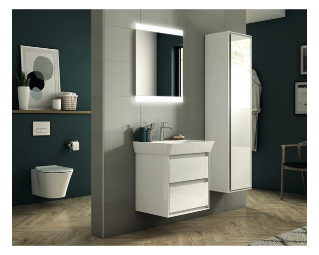 Ideal-Standard Waschtisch-Einhebelmischer Connect Air 5 l/min, Ausladung 112mm, mit Ablaufgarnitur, verchromt