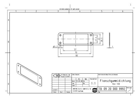 HART HAN 10 A FLANSCHGUMMIDI 09200009992 