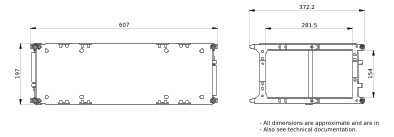 Montageplatte Verteiler ST pulverbesch 200x650mm