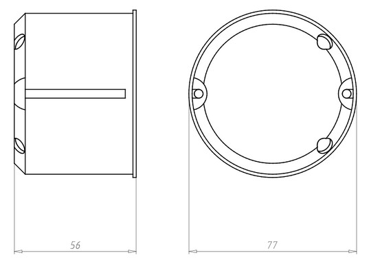 BSdose E90 HW Ø74x54,5mm Kst IP3X rnd Brandschutzdose Ger/VerbDose/kast
