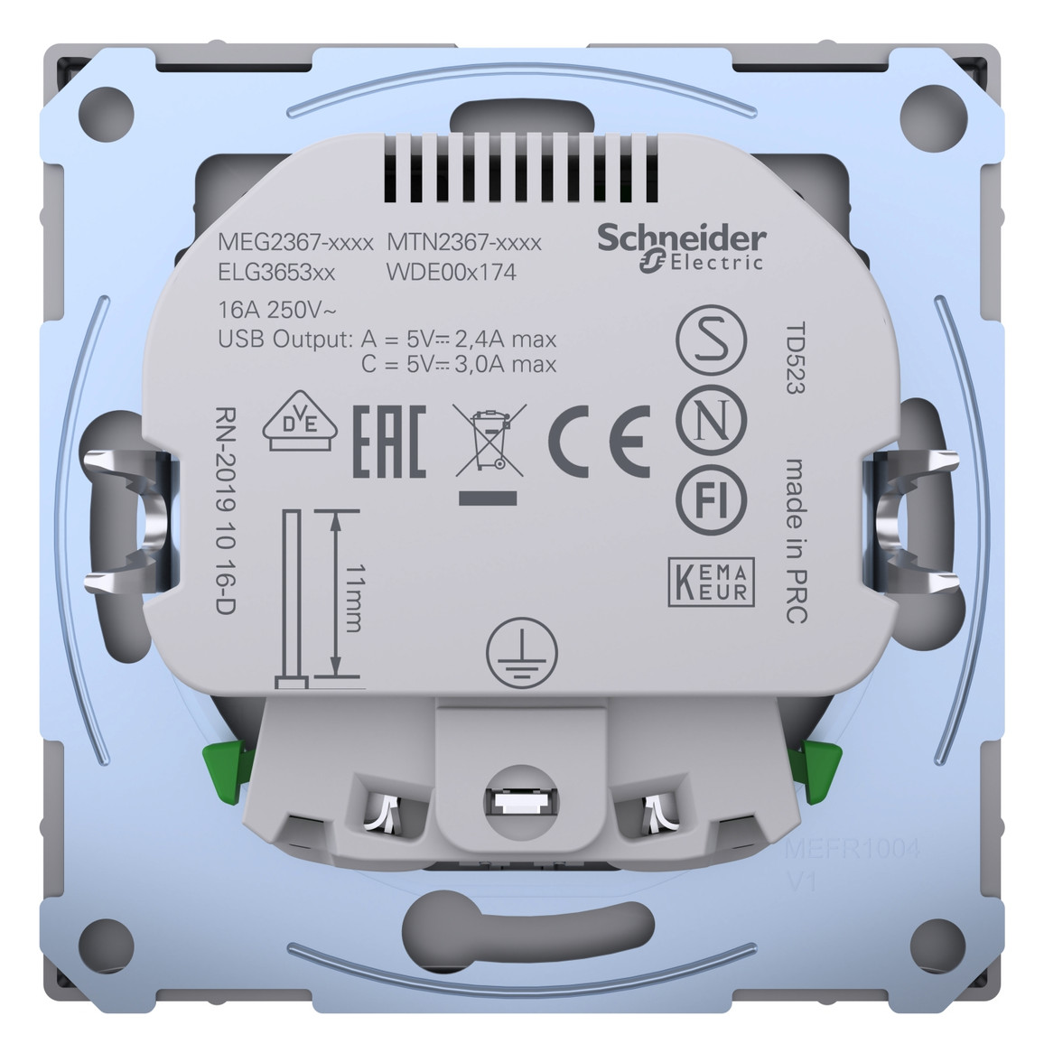 Steckdose 1f edst 1USB-A 1USB-C UP m.BS Mit erhöhtem Berührungsschutz IP20 Steckdose 1f edst 1USB-A 1USB-C UP m.BS Mit erhöhtem Berührungsschutz IP20