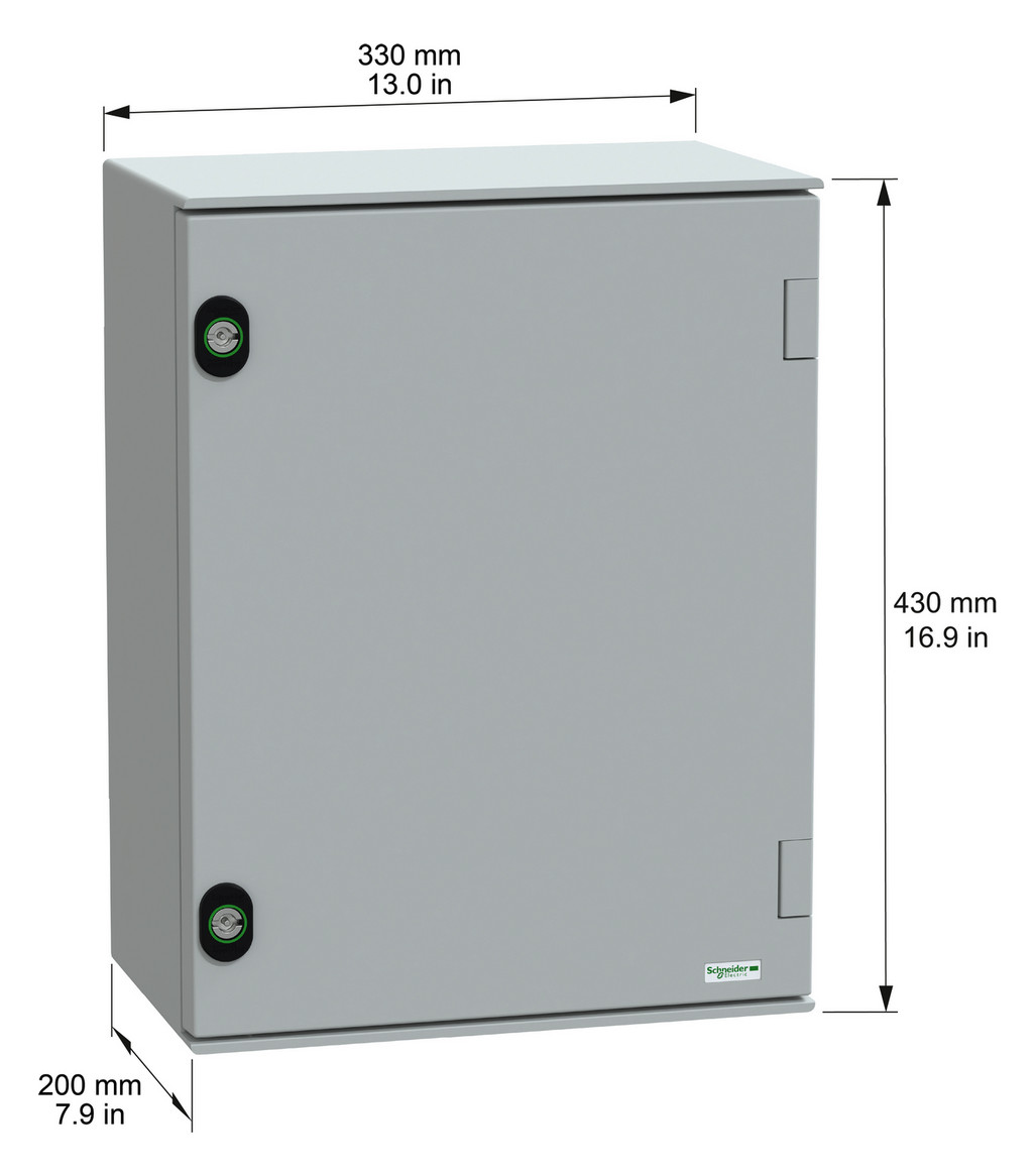 Wandschrank Kst IP66 B330xH430xT200mm unbeh