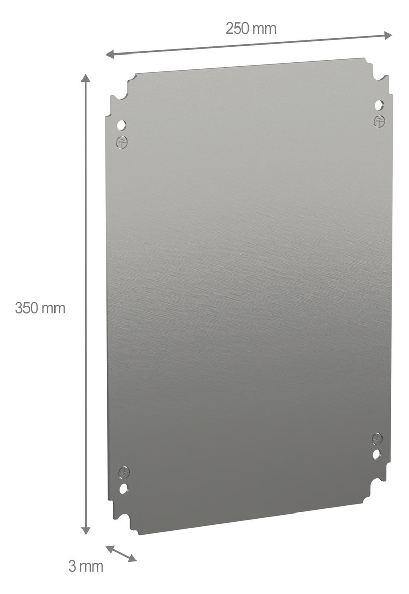 Montageplatte 250x350x12,5mm Metall