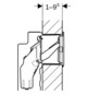 Geberit Einwurfschacht Sigma für Reinigungswürfel, zu UP-Spülkasten 12cm