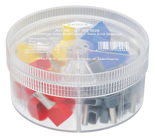 KNIPEX-Aderendhülsen-Sortiment Twin 9799909 -...