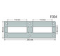 Schrank-Frontplatte 2HE Serie 850 lack B295xH95mm ST