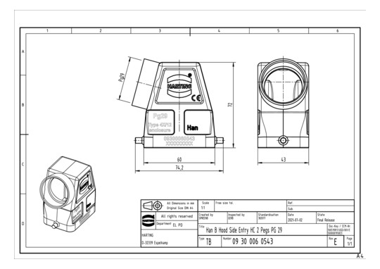 HART HARTING HAN-D6-T-GEH-S- 09300060543 