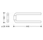 HEWI Handtuchhalter 477 445x160mm, 2-tlg., anthrazitgrau
