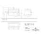 V&B Waschtischunterschrank Collaro 100x54,8x50cm, Waschtisch mittig, LED-Beleuchtung 7,3 W, glossy grey