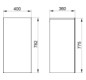 KEUCO Mittelschrank Stageline 40x78,2x36cm, 1-türig, Anschlag links, Lack Inox Seidenmatt, Glas Inox satiniert