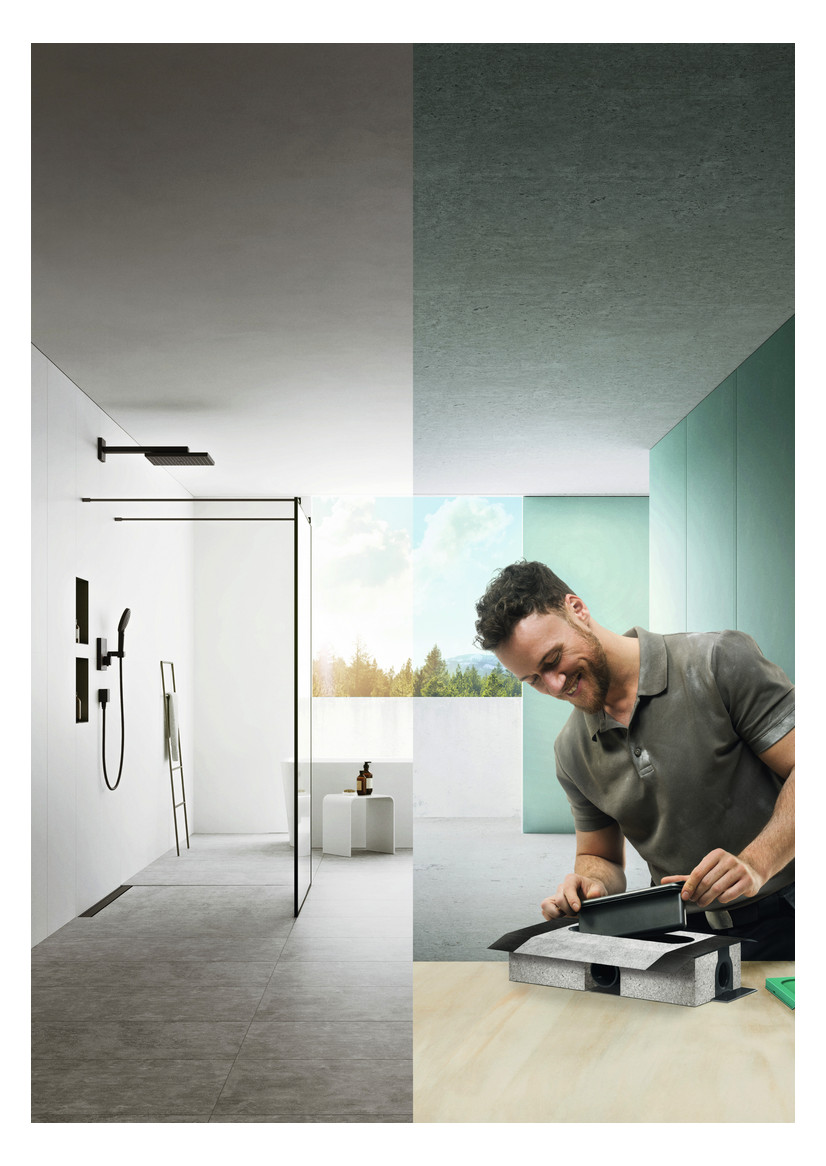 hansgrohe uBox universal Ablaufgehäuse DN 50, für Standardinstallation
