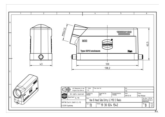 HART Tüllengehäuse M32       19300241542 