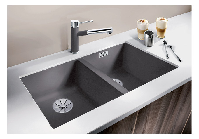 Blanco Becken SUBLINE 350/350-U SILGRANIT 75,5 x 46 cm, cafe, für Unterbau