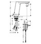 hansgrohe Elektronik-Waschtischarmatur Metris S Netzanschluss, einstellbar, chrom