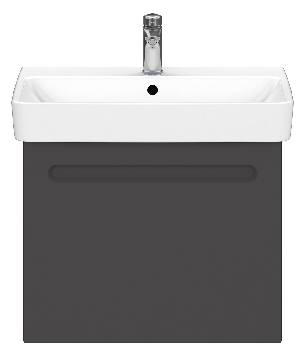 Duravit Waschtisch-Unterschrank No. 1 59 x 42,6 x 47,8 cm, Graphit Matt, 1, Schubkasten, 1 Auszug, wandhängend