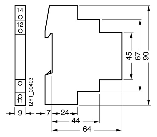 Fehlerschalter 1W Schütze/Relais 0,1A Hilfsschalter/Fehlersignalschalter 30V