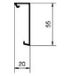 Oberteil SL-K 55mm Kst gra-sw RAL9011 gra/sw