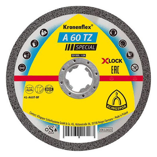 KLINGSPOR-Trennscheibe A60TZ X-LOCK - 125x1,0mm, gerade