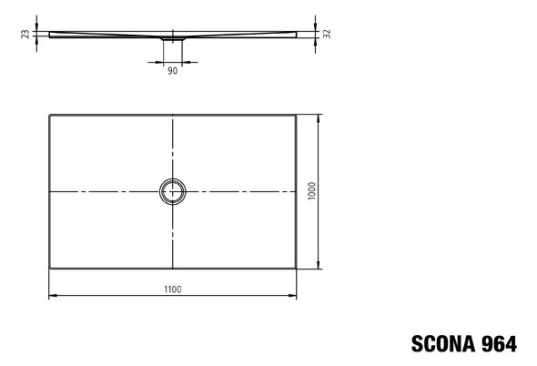 Kaldewei Duschwanne SCONA 964-1 100x110cm, Secure Plus, warm grey30 Kaldewei Duschwanne SCONA 964-1 100x110cm, Secure Plus, warm grey30