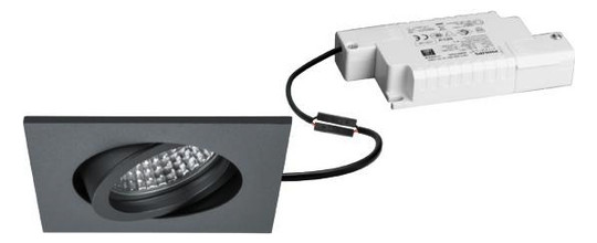 LED-Einbaustrahler 6W 3000K 730lm Konv ti mt 1LED Alu IP20 titan Ø/EB68mm