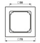 Zwischenrahmen aws LS 50x50mm RAL9010 quad50mm/quad50mm