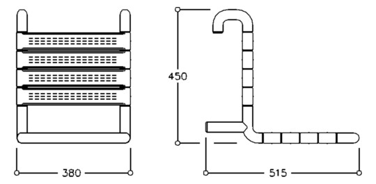 Normbau Einhängesitz Nylon Care 380 x 515 x 450 mm, weiß