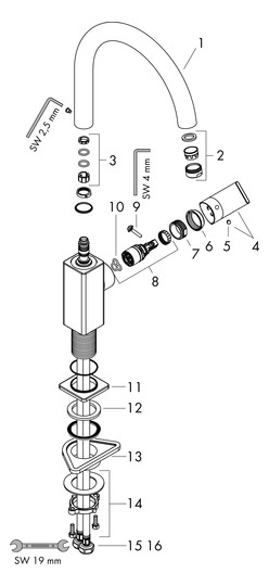hansgrohe Spültisch-Einhebelmischer 210 Vernis Shape M35 1jet, mattschwarz