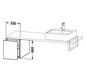 Duravit Unterschrank L-Cube 32 x 54,7 cm, nussbaum gebürstet, für Konsole, 1 Auszug