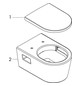 hansgrohe Wand-WC EluPura Original S mit WC-Sitz, weiß, ohne HygieneEffect und SmartClean