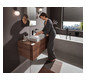 hansgrohe Waschtisch-Einhebelmischer 110 Vivenis mit Zugstangen-Ablaufgarnitur, mattschwarz