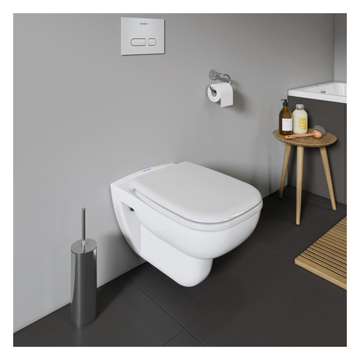 Duravit WC-Sitz D-Code mit Absenkautomatik, Scharniere Kunststoff, weiß