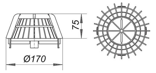 Dallmer Kies/Laubfangkorb S 15 Ø 170 mm, Polypropylen, UV-stabilisiert