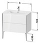Duravit Waschtisch-Unterschrank XViu 81 x 48 x 59,4 cm, graphit matt, 2 Auszüge, stehend, schwarz matt