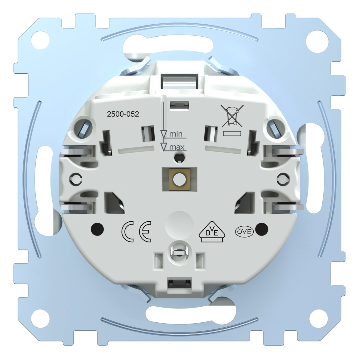 Steckdose 1f akws glz System M UP IP20 aktivweiß