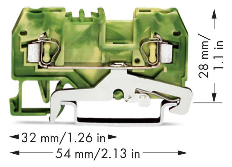 Schutzleiter-Reihenklemme Serie 280 0,25-2,5qmm gn/ge 1Etage APL_erf.