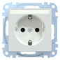 Steckdose 1f akws glz System M UP m.BS IP20 aktivweiß