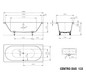 Kaldewei Badewanne CENTRO DUO 133 180x80cm, Griffloch, Vollantislip, bahamabeige