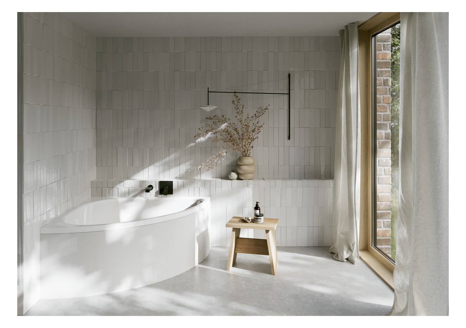 Bette Badewanne Arco 6035 140x140x45cm, Eck, jasmin