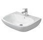 Duravit Waschtisch D-Code 65 x 50 cm, mit Hahnloch, Überlauf, Hahnlochbank, weiß