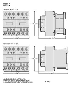 Wendeschütz AC 11kW/AC 25A/AC 230V/50Hz IP20 Schraub