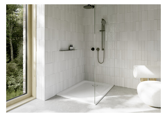 Duschwanne BetteUltra 1670 120x75x3,5cm, Glasur, Mini-Wannenträger, moosgrün