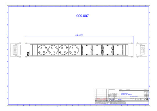 Bachmann CONF 4xSchuko 4xABD     909.007 