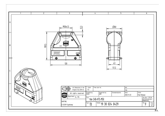 HART Tüllengehäuse           19300240429 