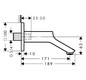 hansgrohe Wanneneinlauf Axor Urquiola Ausladung 171mm, brushed nickel