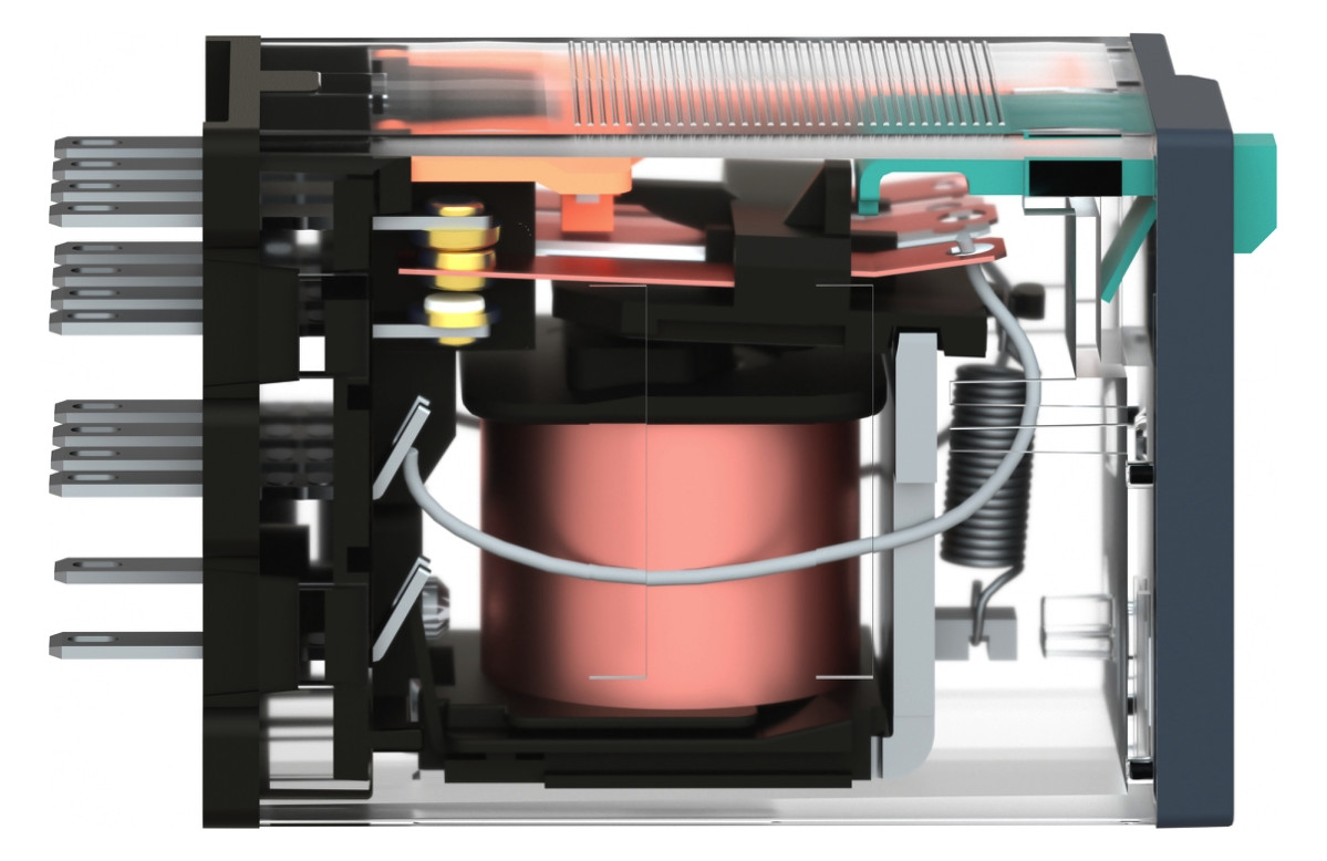 Schaltrelais 4W IP20 21x27x47mm Steckanschl