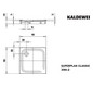 Kaldewei Duschwanne SUPERPLAN CLASSIC 390-2 90x90x2,5cm, mit Träger, Vollantislip, weiß