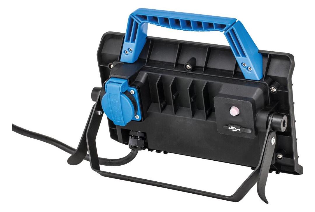 Bild LED Strahler 24W, mobil Optiline, IP 54 USB-Dose und SchukoDose - n.a.-1