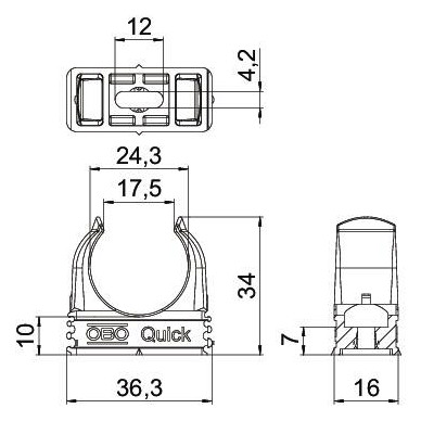 OBO 2955 F M25 RW Quick-Schelle 