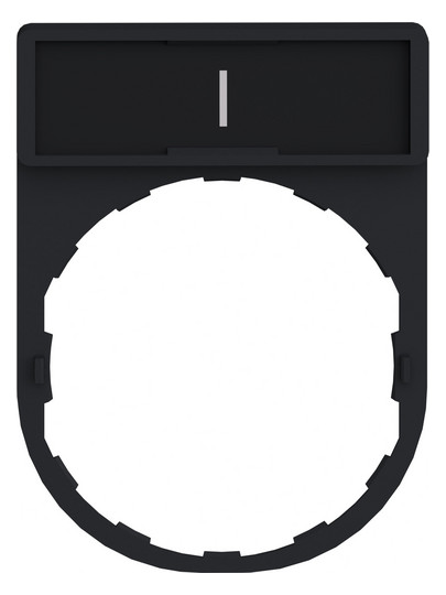 Bezeichnungsschild sw rechteck I 30x41mm Bez.Schild Symbol I